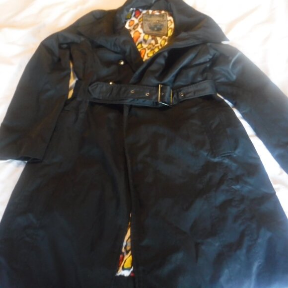 Womens Guess Small Petite Long Jacket Black Pre Owned - Picture 11 of 12